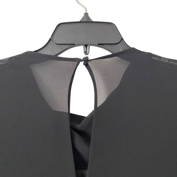 COS Draped Neck Black Pleated Midi Dress size 6 - Picture 9 of 12